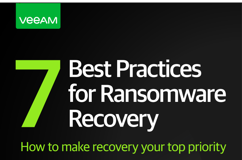 Veeam’ s new white paper walks you through 7 best practices you need to know, including how to build a secure, resilient infrastructure and detect threats early.